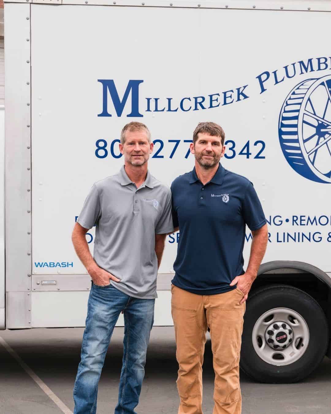 Brothers Dan and Jordan with Millcreek Plumbing
