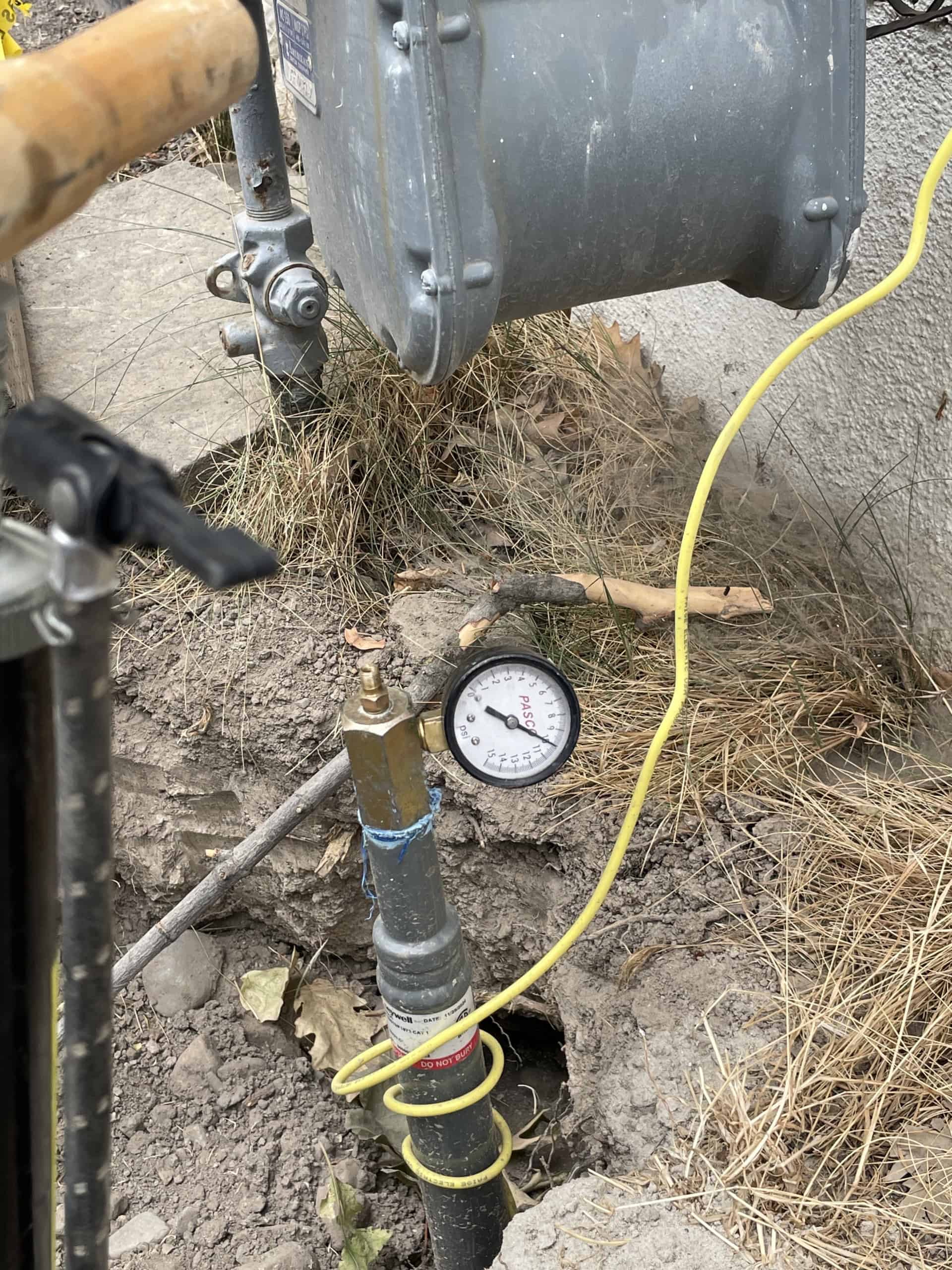 Gas Line Pressure Test Gauge